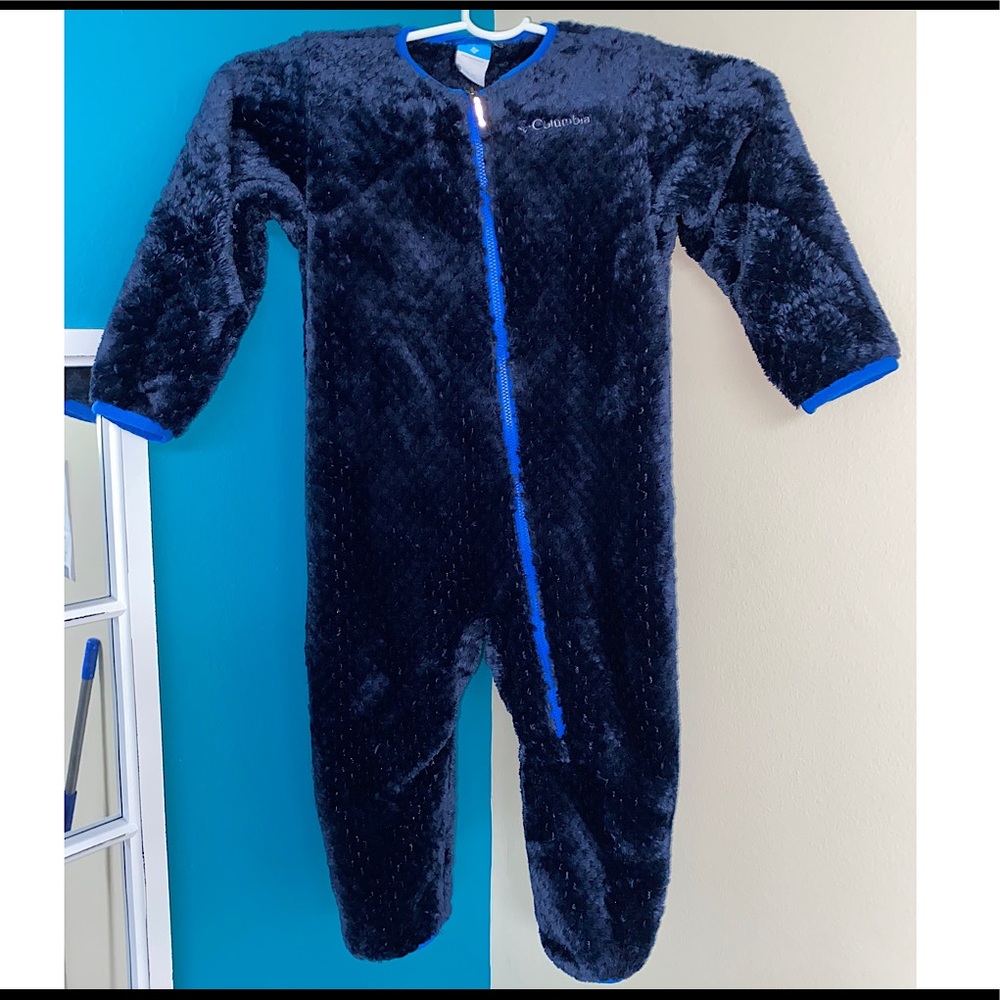 Blue one piece Columbia Pajamas